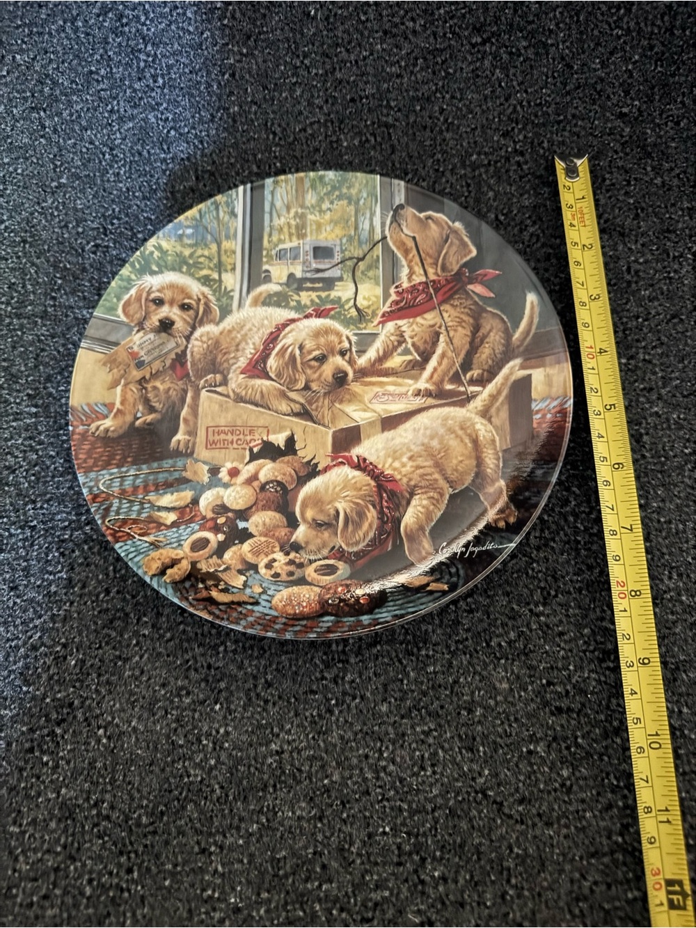 1993 Bradford Exchange "Handle with Care" Plate Carolyn Jagodits Little Bandits - Picture 3 of 6